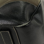 Prada Boston Bag 2-Way Canvas Khaki Black