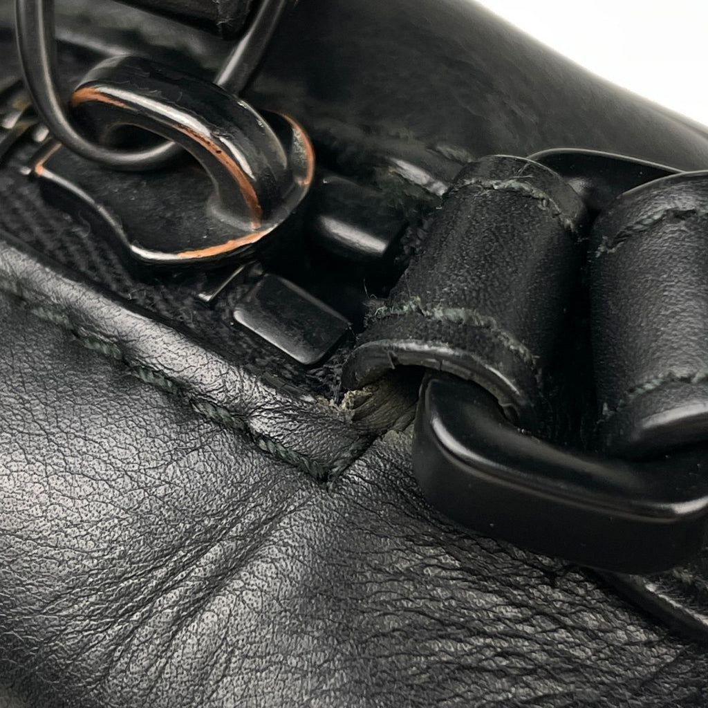 Bottega Veneta Leggero Shoulder Pouch Perforated Bag Leather Black