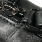 Bottega Veneta Leggero Shoulder Pouch Perforated Bag Leather Black