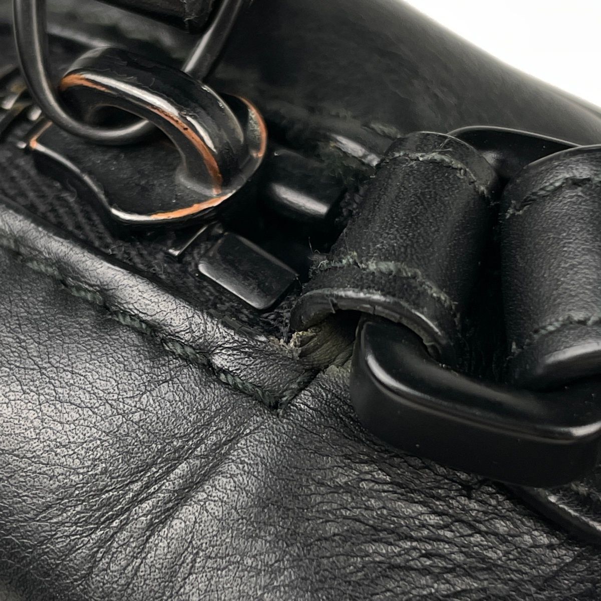Bottega Veneta Leggero Shoulder Pouch Perforated Bag Leather Black
