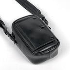 Bottega Veneta Leggero Shoulder Pouch Perforated Bag Leather Black