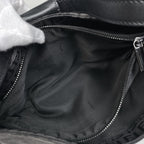 Fendi Zucchino Pattern Shoulder Bag Canvas Black