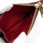 Bottega Veneta Cassette Fastener Card Case Coin Leather Bordeaux