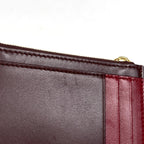 Bottega Veneta Cassette Fastener Card Case Coin Leather Bordeaux