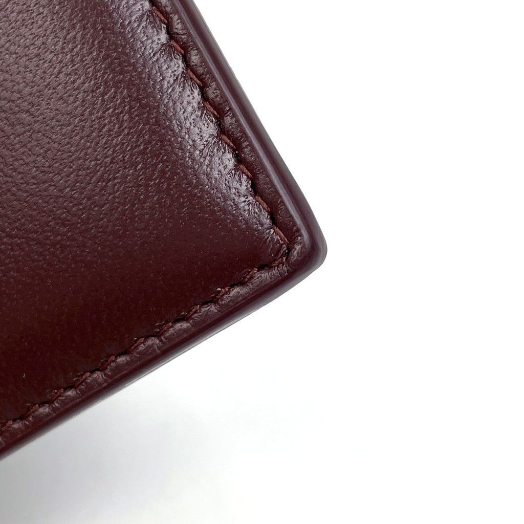 Bottega Veneta Cassette Fastener Card Case Coin Leather Bordeaux