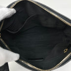 Chanel Choco Bar Shoulder Bag CC Logo Leather Black