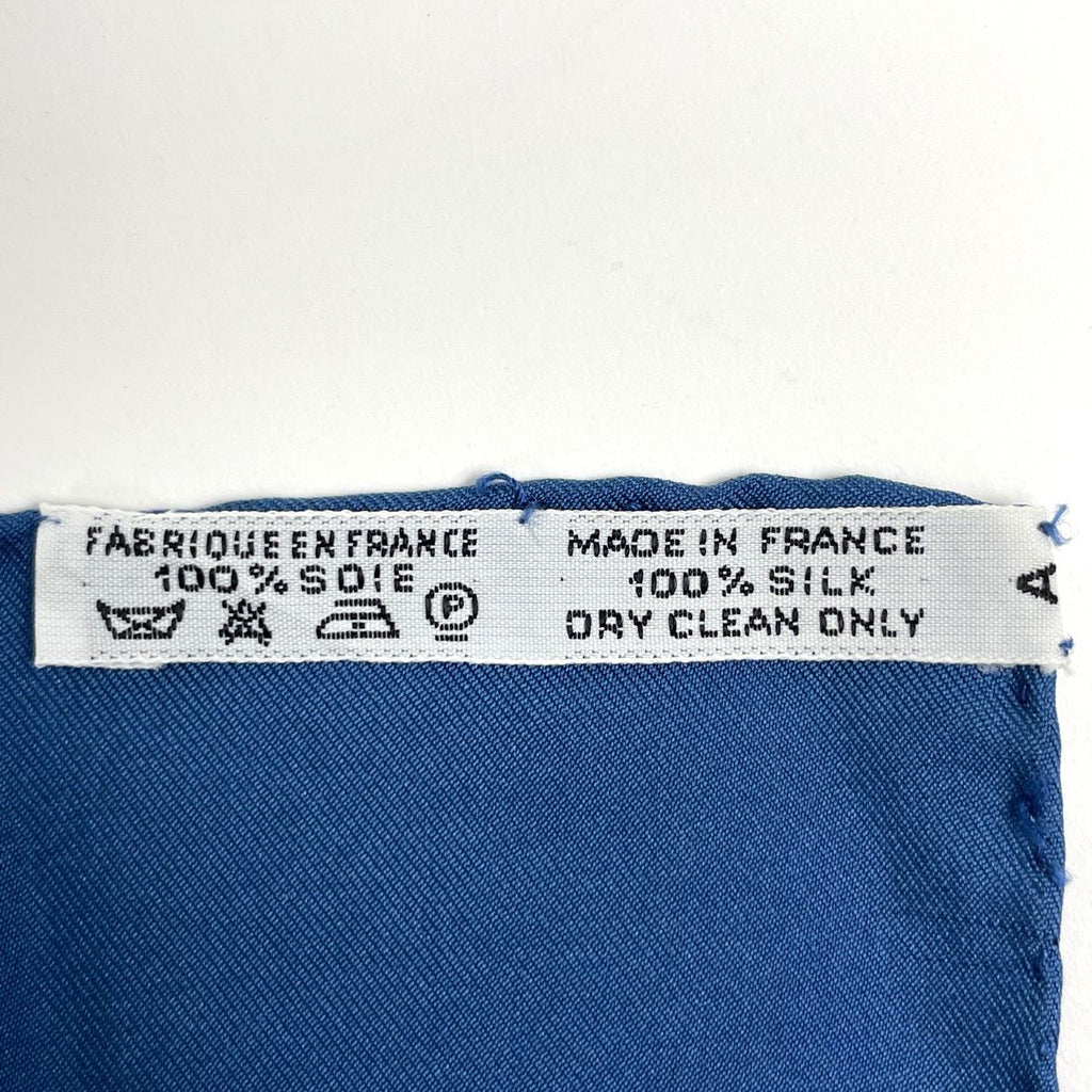 Hermes Carre 90 L`hive Scarf Winter Fire Silk Blue Multicolor