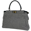 Fendi Peekaboo Handbag Fabric Gray