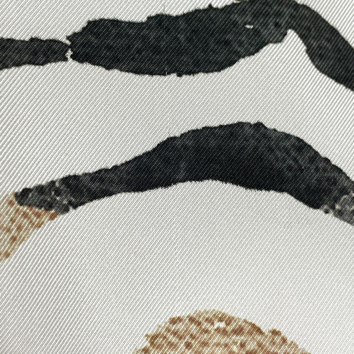 Chanel Scarf CC Logo Camellia Silk Beige Black