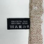 Chanel Scarf CC Logo Camellia Silk Beige Black