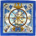 Hermes Carre 90 Vive le Vent Scarf Silk Blue Multicolor