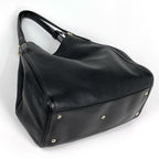 Gucci Tote Bag Soho Fringe Interlocking Leather Black