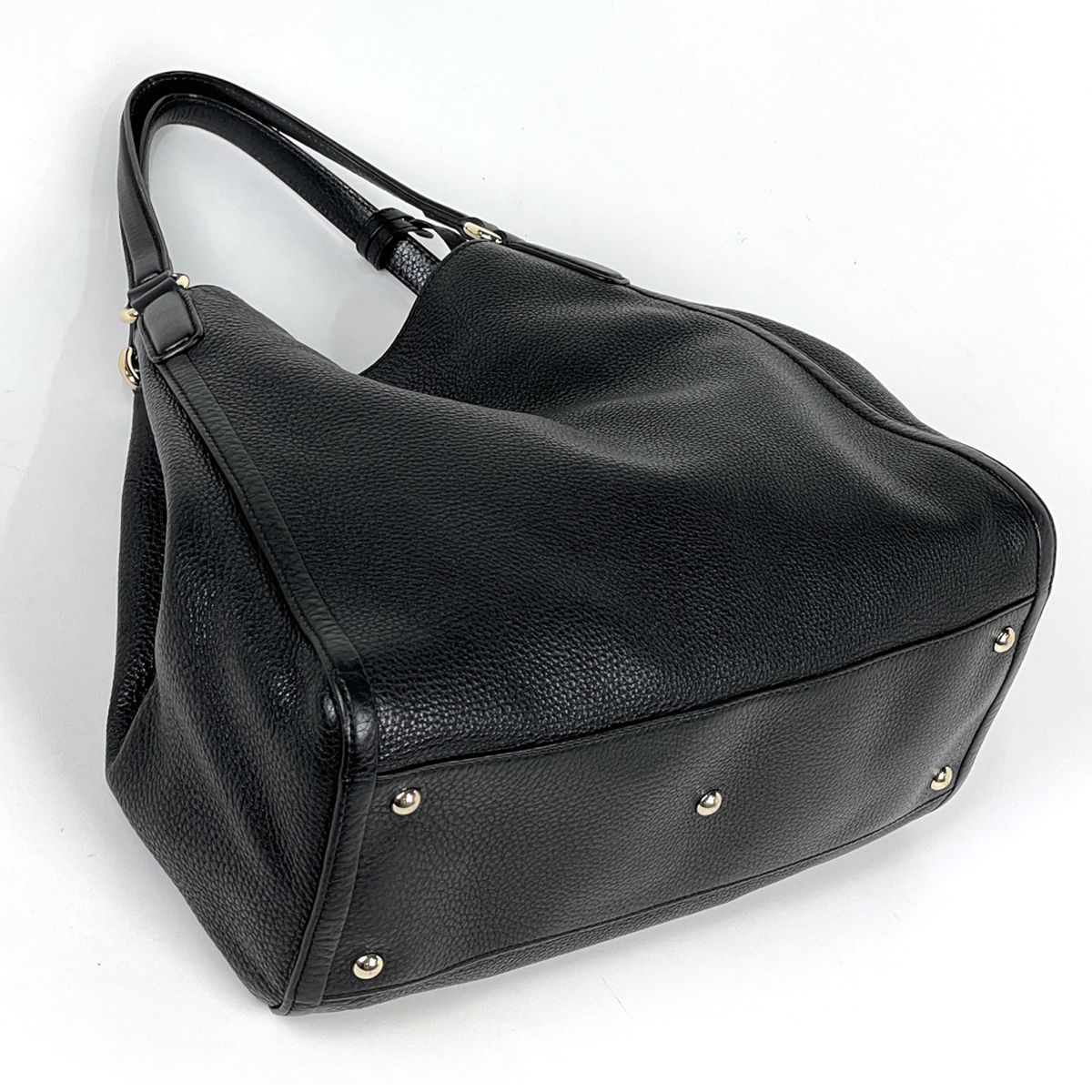 Gucci Tote Bag Soho Fringe Interlocking Leather Black