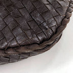 Bottega Veneta Shoulder Bag Intrecciato Leather Brown