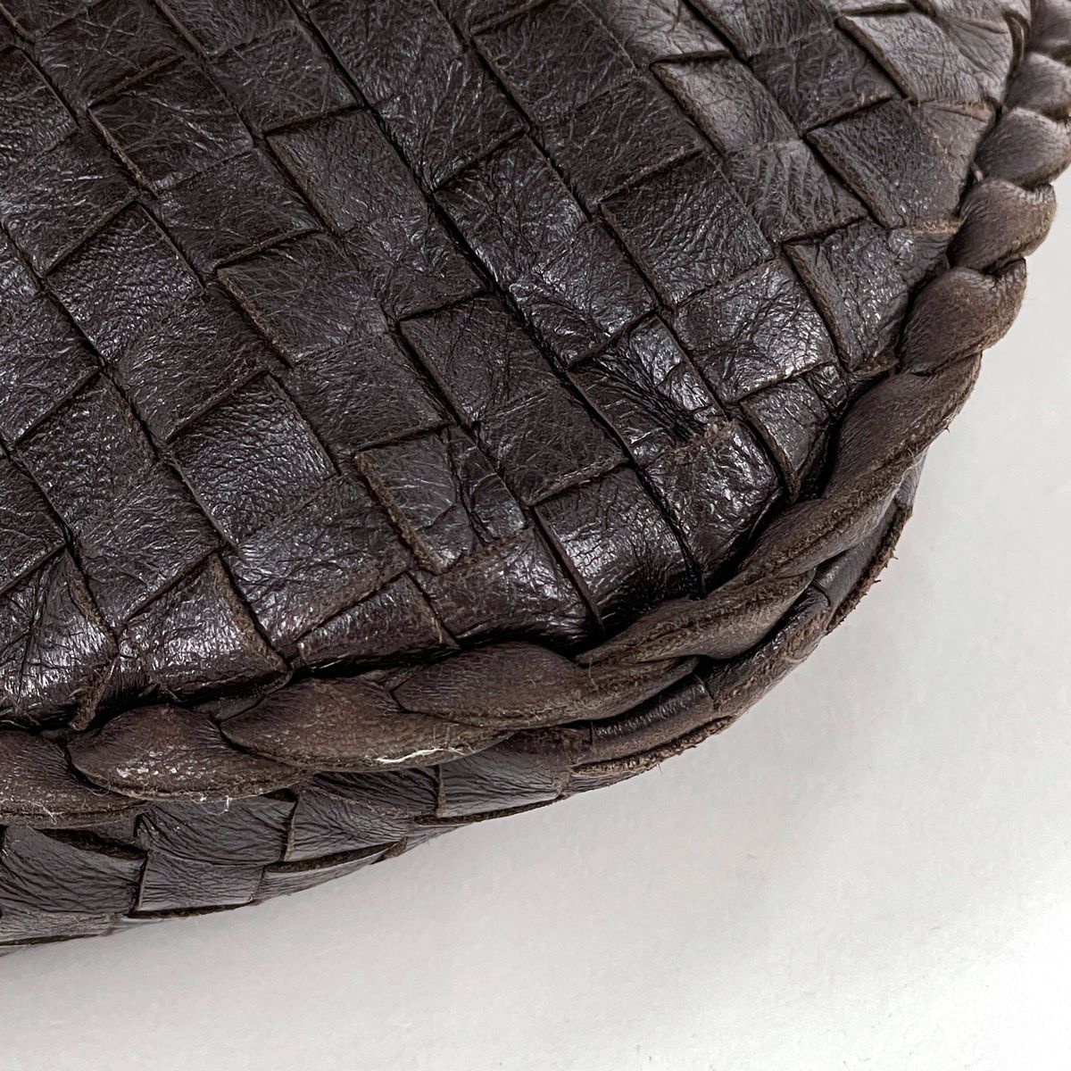 Bottega Veneta Shoulder Bag Intrecciato Leather Brown