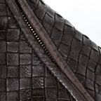 Bottega Veneta Shoulder Bag Intrecciato Leather Brown