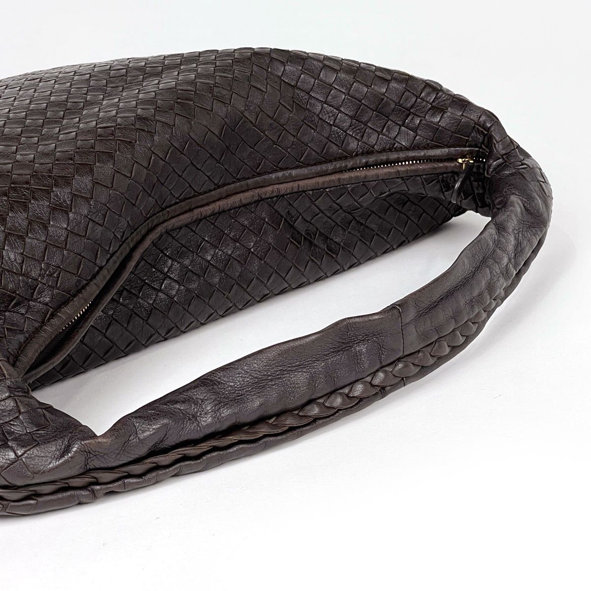 Bottega Veneta Shoulder Bag Intrecciato Leather Brown