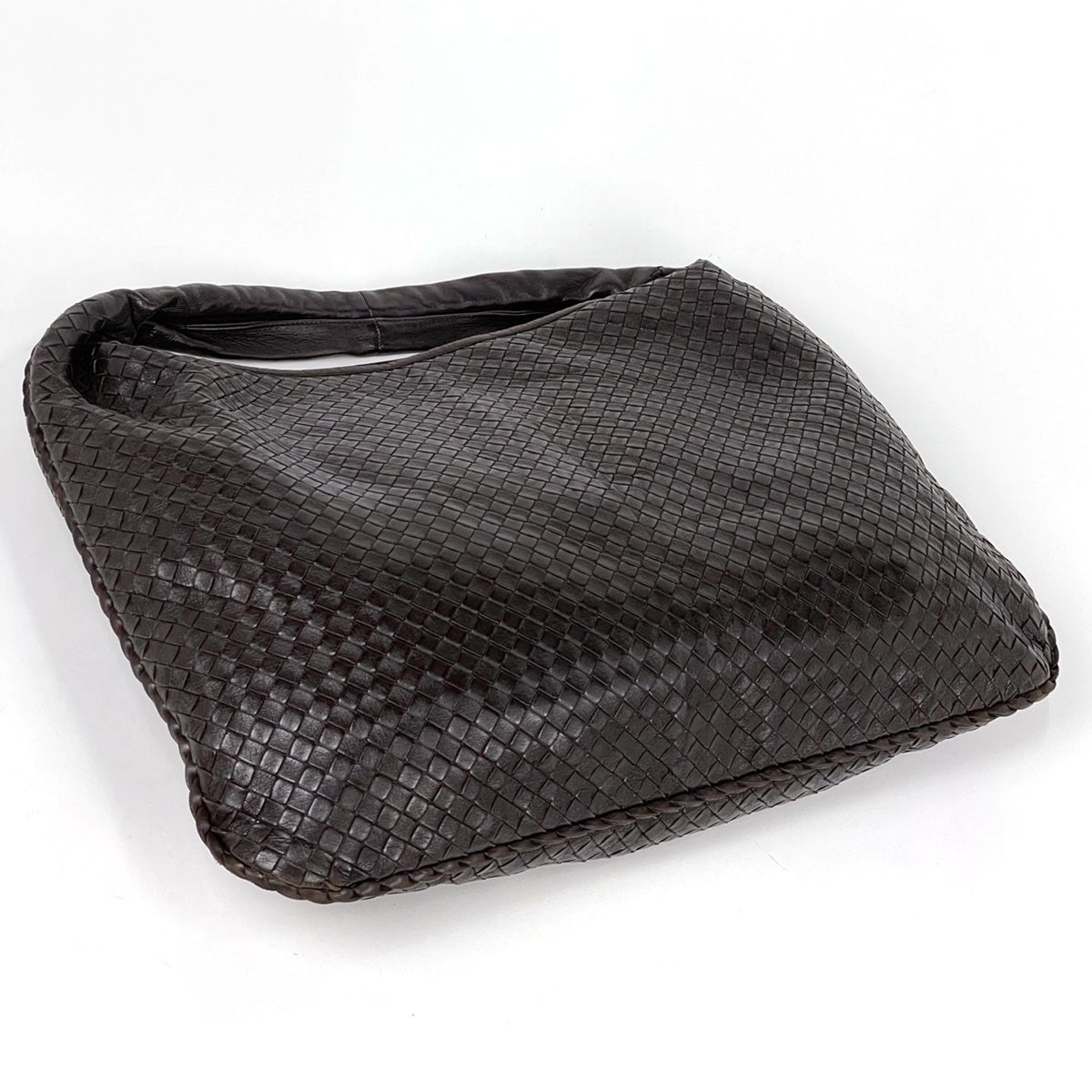 Bottega Veneta Shoulder Bag Intrecciato Leather Brown