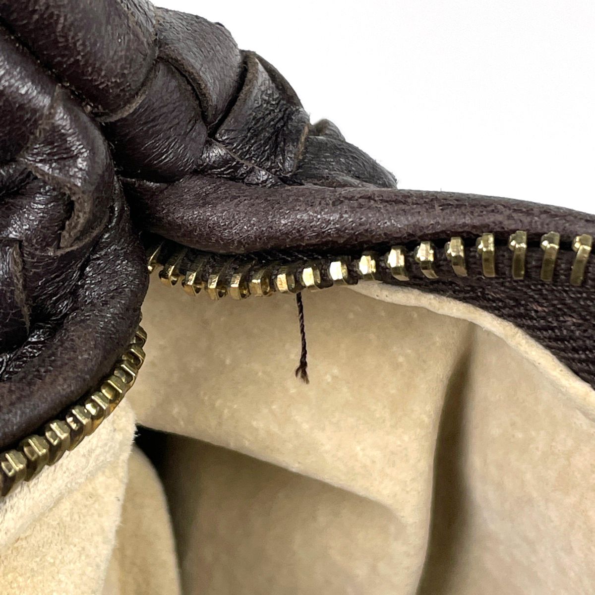 Bottega Veneta Shoulder Bag Intrecciato Leather Brown