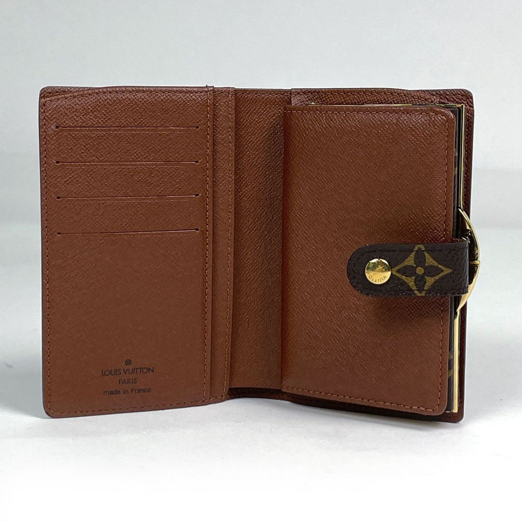 Louis Vuitton Porte Monet Billets Viennois Bifold Wallet Kiss Lock Monogram