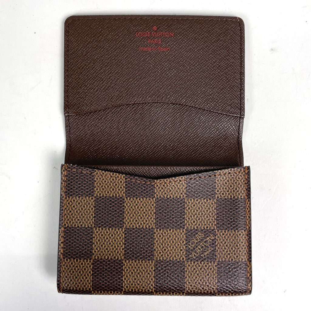 Louis Vuitton Envelope Carte de Visite Card Case Passcase Damier Brown