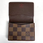 Louis Vuitton Envelope Carte de Visite Card Case Passcase Damier Brown