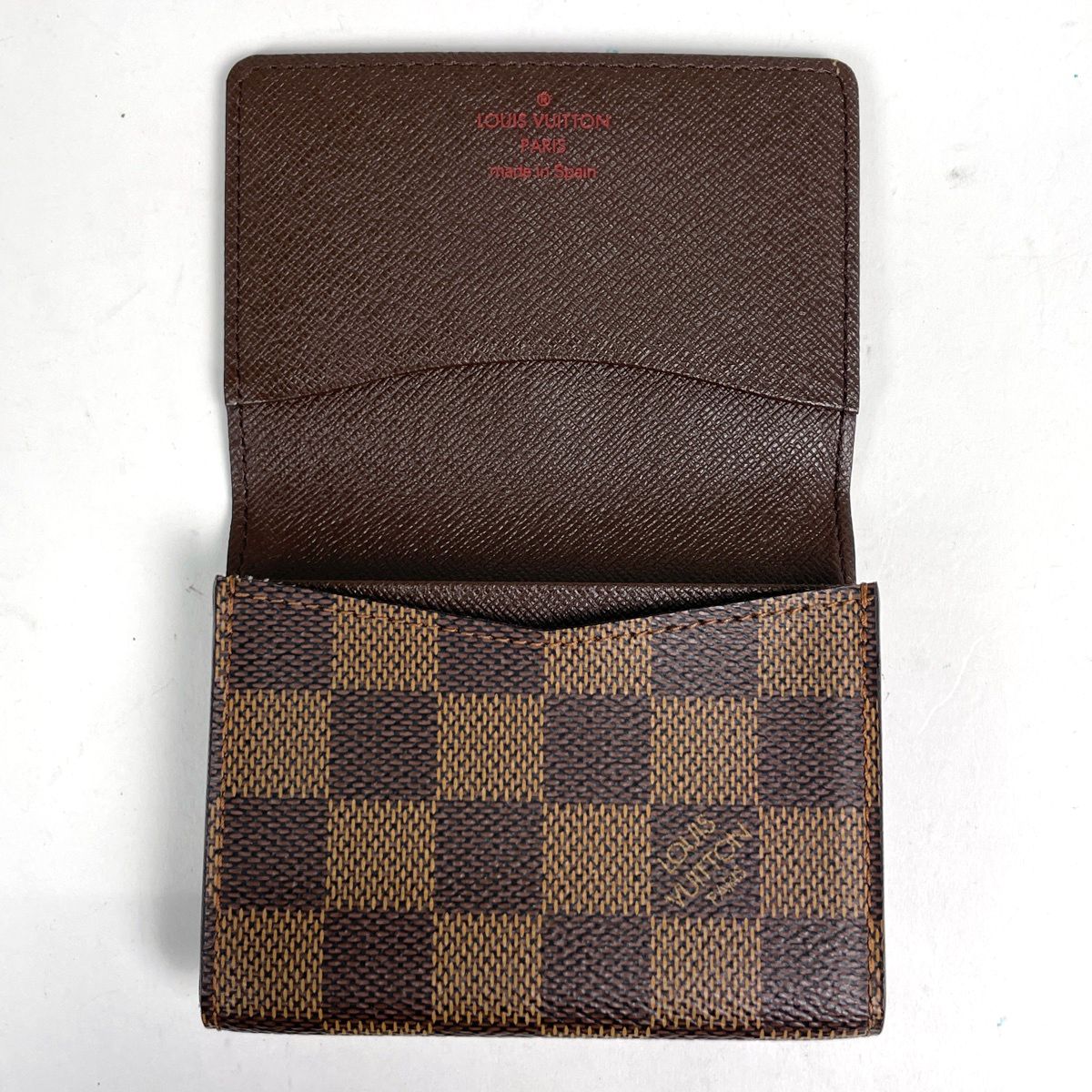 Louis Vuitton Envelope Carte de Visite Card Case Passcase Damier Brown