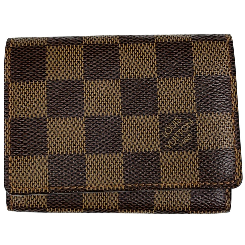 Louis Vuitton Envelope Carte de Visite Card Case Passcase Damier Brown