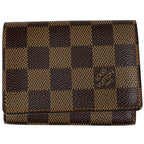 Louis Vuitton Envelope Carte de Visite Card Case Passcase Damier Brown