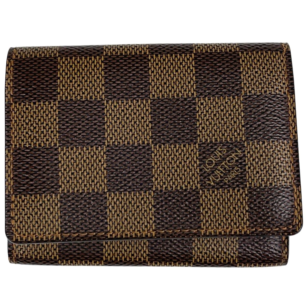 Louis Vuitton Envelope Carte de Visite Card Case Passcase Damier Brown