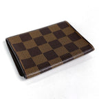 Louis Vuitton Envelope Carte de Visite Card Case Passcase Damier Brown