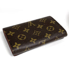 Louis Vuitton Porte Monet Billets Tresor Bifold Wallet Monogram Brown