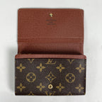 Louis Vuitton Porte Monet Billets Tresor Bifold Wallet Monogram Brown