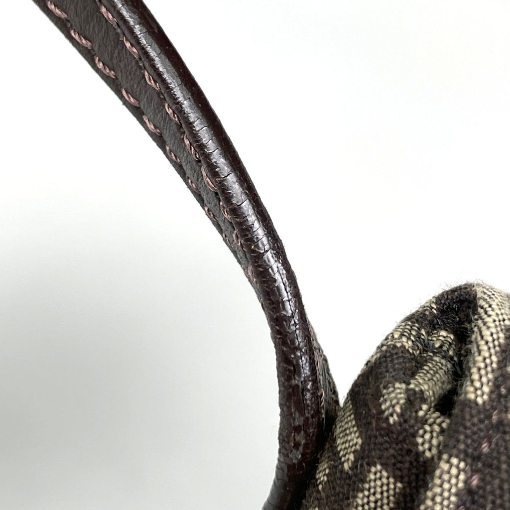 Fendi Shoulder Bag Zucchino Pattern Canvas Brown
