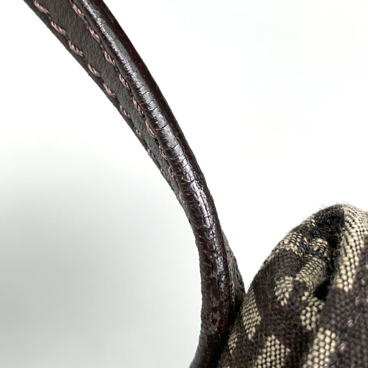 Fendi Shoulder Bag Zucchino Pattern Canvas Brown
