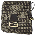 Fendi Shoulder Bag Zucchino Pattern Canvas Brown