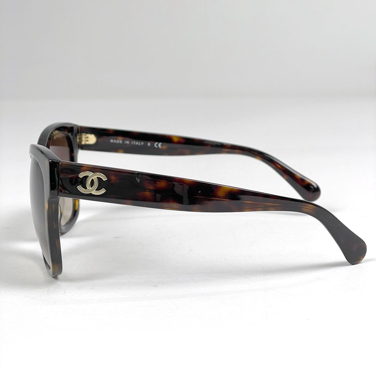 Chanel Sunglasses CC Logo Eyewear Demi Pattern Acetate Brown