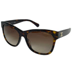 Chanel Sunglasses CC Logo Eyewear Demi Pattern Acetate Brown