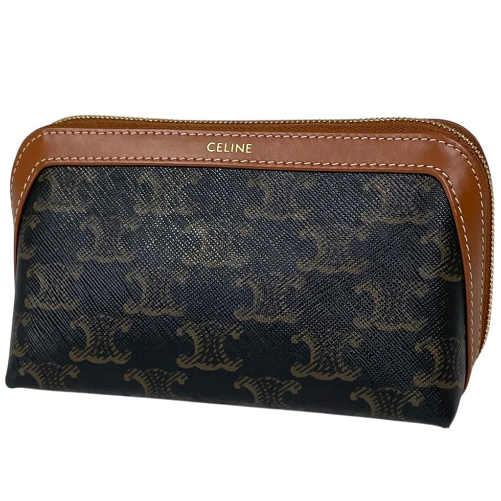 Celine Makeup Pouch Triomphe Brown