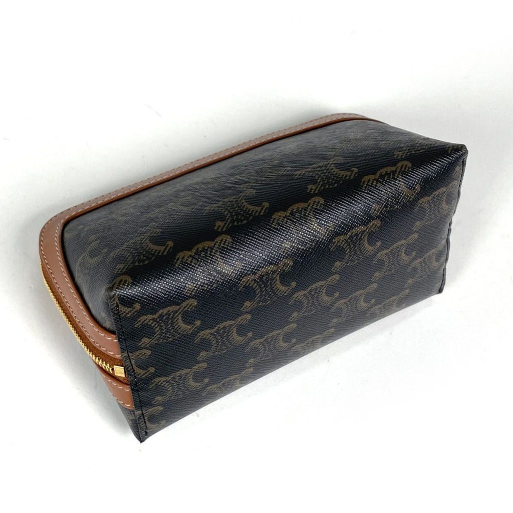 Celine Makeup Pouch Triomphe Brown