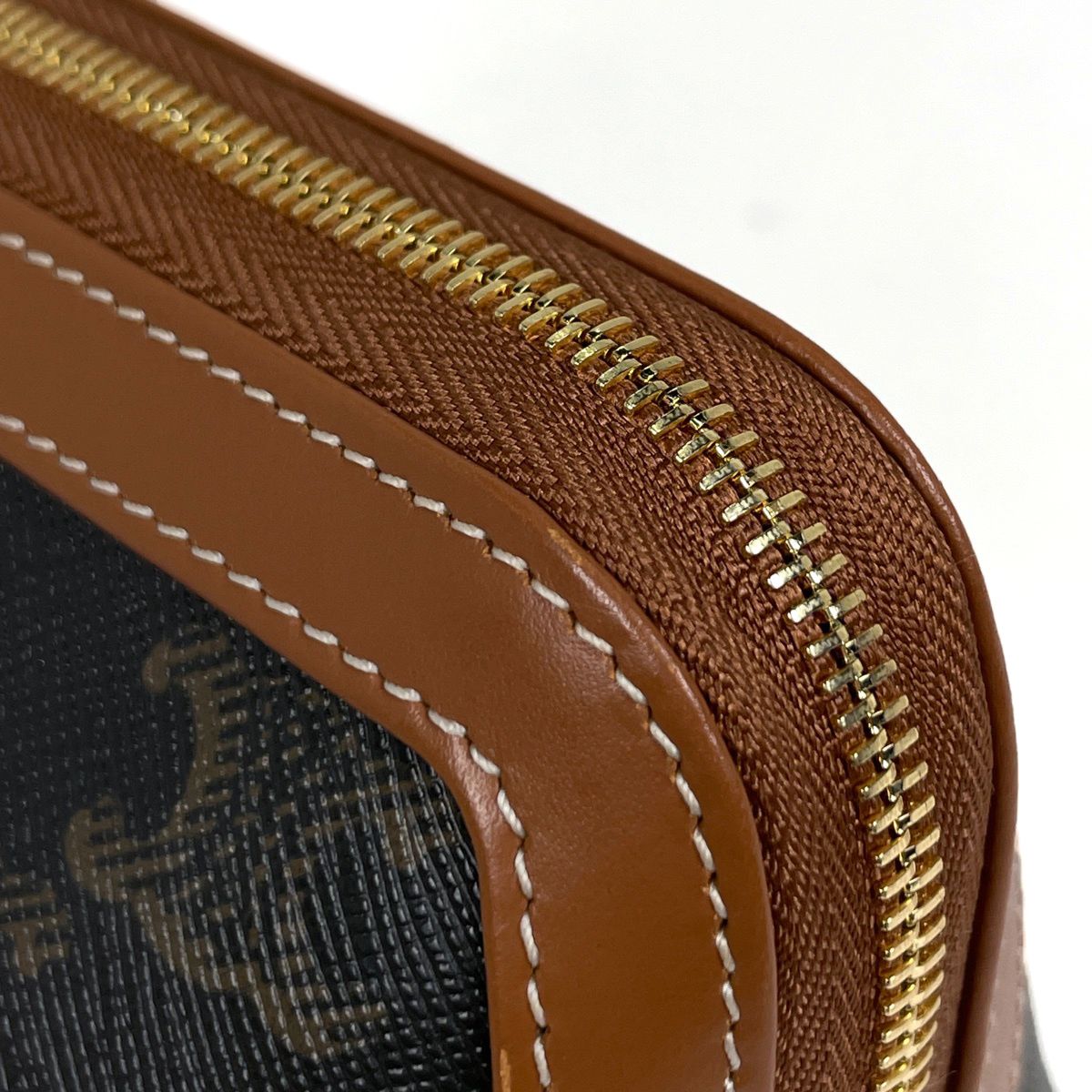 Celine Makeup Pouch Triomphe Brown