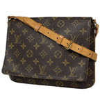 Louis Vuitton Musette Tango Shoulder Bag Short Monogram Brown