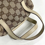 Gucci Handbag GG Pattern Canvas Beige White
