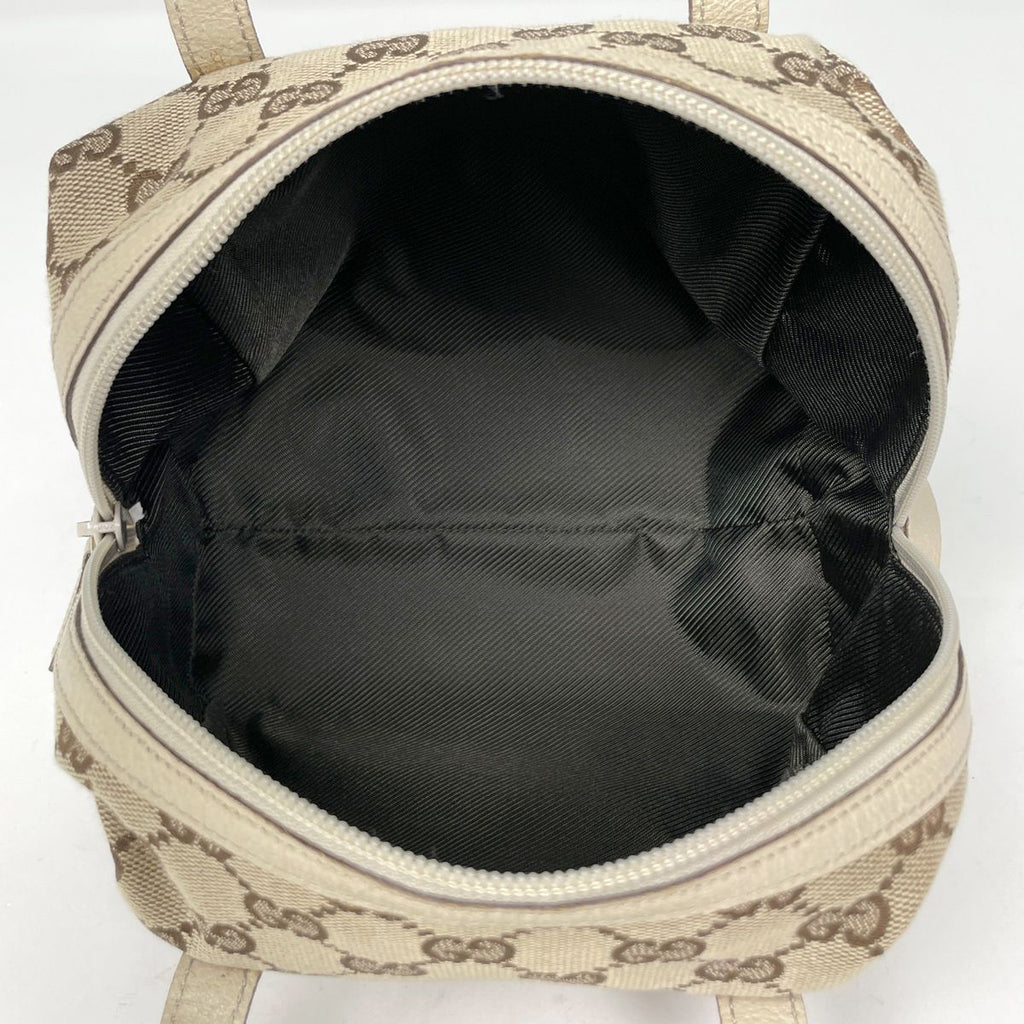 Gucci Handbag GG Pattern Canvas Beige White
