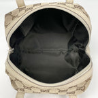 Gucci Handbag GG Pattern Canvas Beige White