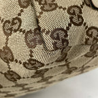 Gucci Handbag GG Pattern Canvas Beige White