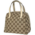 Gucci Handbag GG Pattern Canvas Beige White