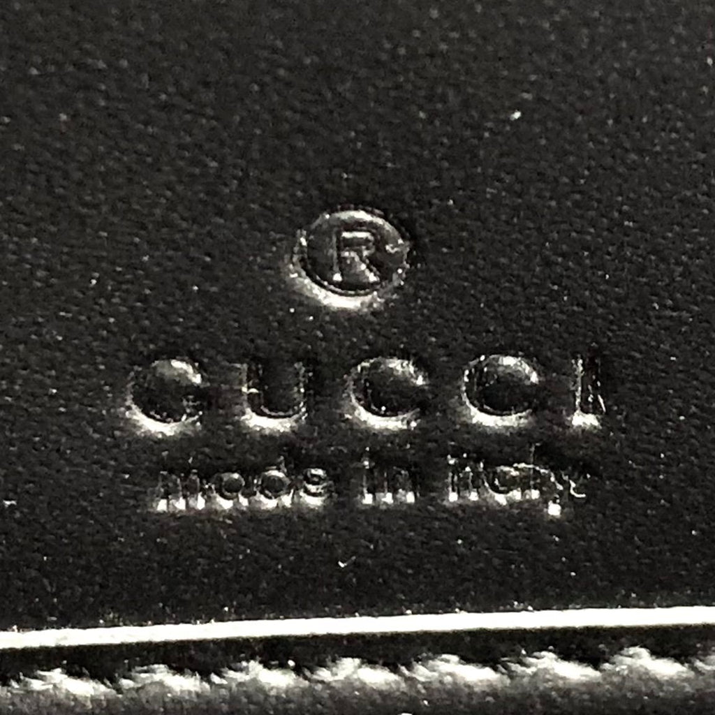 Gucci Guccissima Sherry Line Zip Around Leather Black Multicolor Wallet Silver