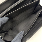 Prada Tessuto Nylon Black Wallet Silver