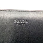 Prada Tessuto Nylon Black Wallet Silver
